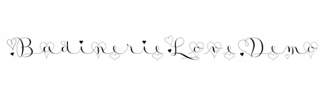 Badinerie LoveDemo  Frei Schriftart Herunterladen
