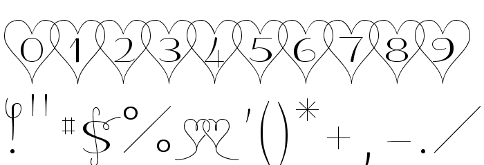 Badinerie LoveDemo Font OTHER CHARS