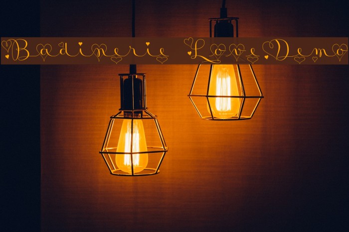 Badinerie LoveDemo Font examples
