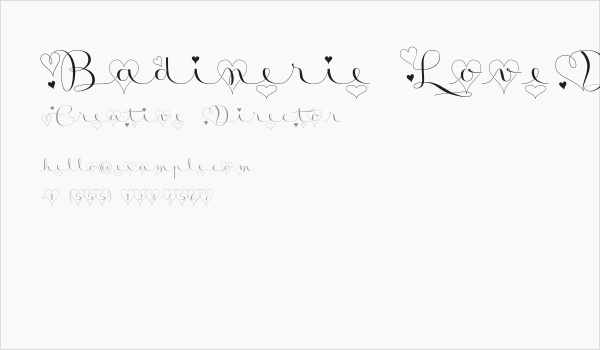 Badinerie LoveDemo Business Card