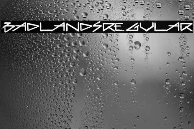 BadlandsRegular Font examples