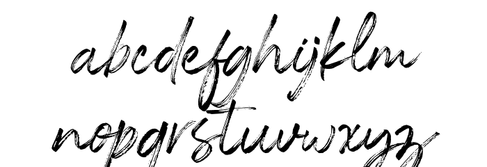 Badlooking_Brush Font LOWERCASE