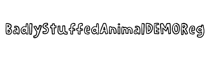 Badly Stuffed Animal DEMO Reg  Free Fonts Download