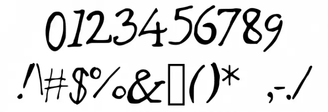 BadlyDrawnGaramond Font OTHER CHARS