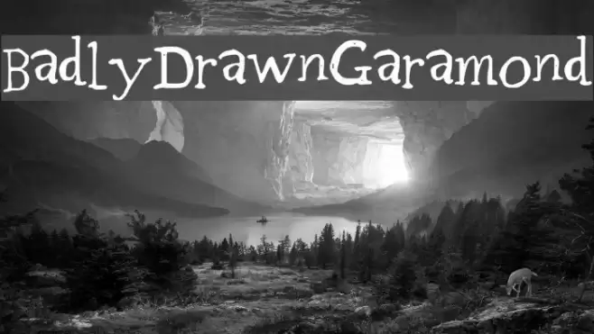 BadlyDrawnGaramond Font examples