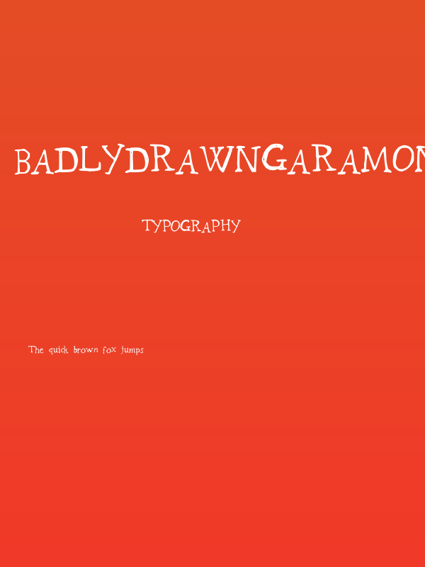BadlyDrawnGaramond Poster