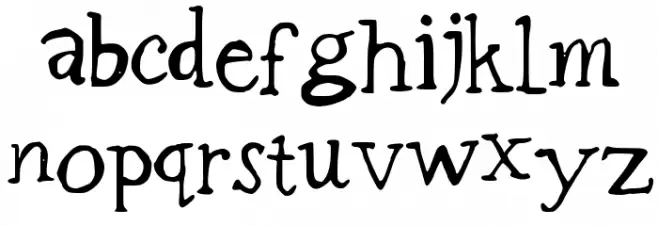 BadlyDrawnGaramond 字体 小写