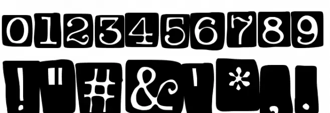 BadlyStamped Font OTHER CHARS