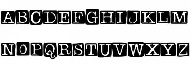 BadlyStamped Font UPPERCASE