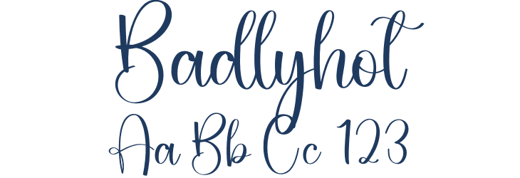 Badlyhot Font Preview