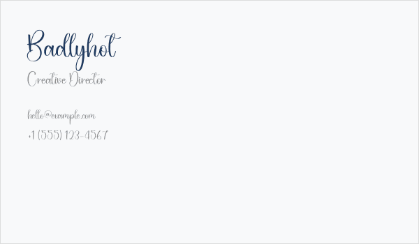 Badlyhot Business Card