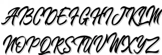 Badminton Of Shadow Font OTHER CHARS