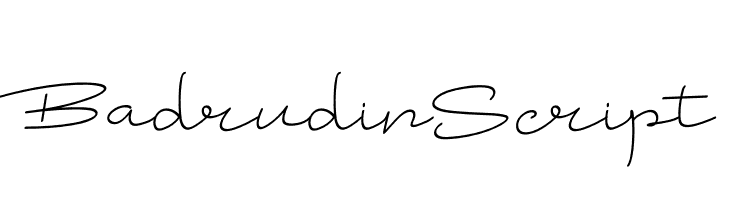 Badrudin Script  नि: शुल्क फ़ॉन्ट्स डाउनलोड