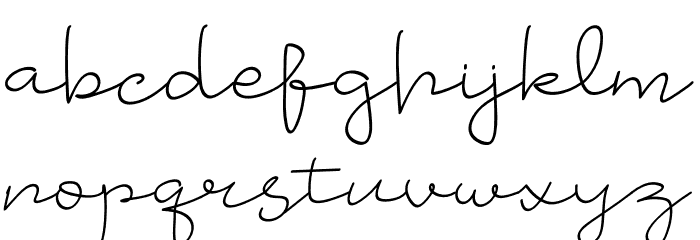 Badrudin Script Schriftart Kleinbuchstaben