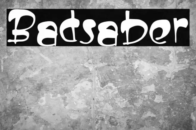 Badsaber Font examples