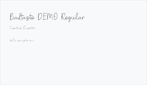 Badtaste DEMO Regular Business Card