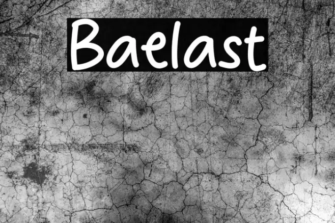 Baelast Font examples