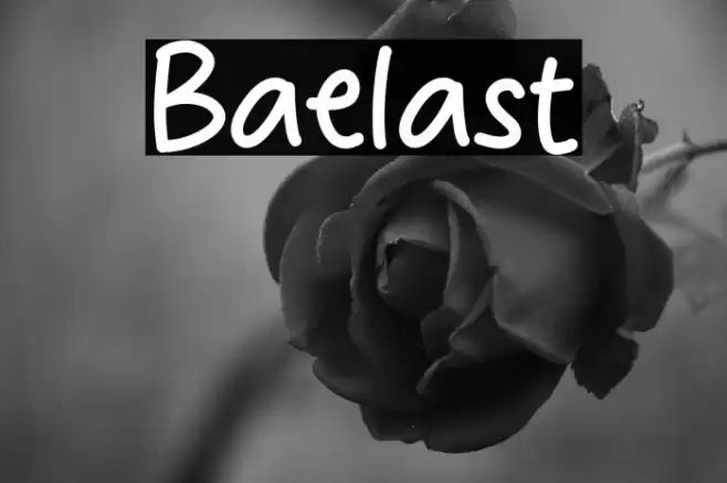 Baelast Font examples