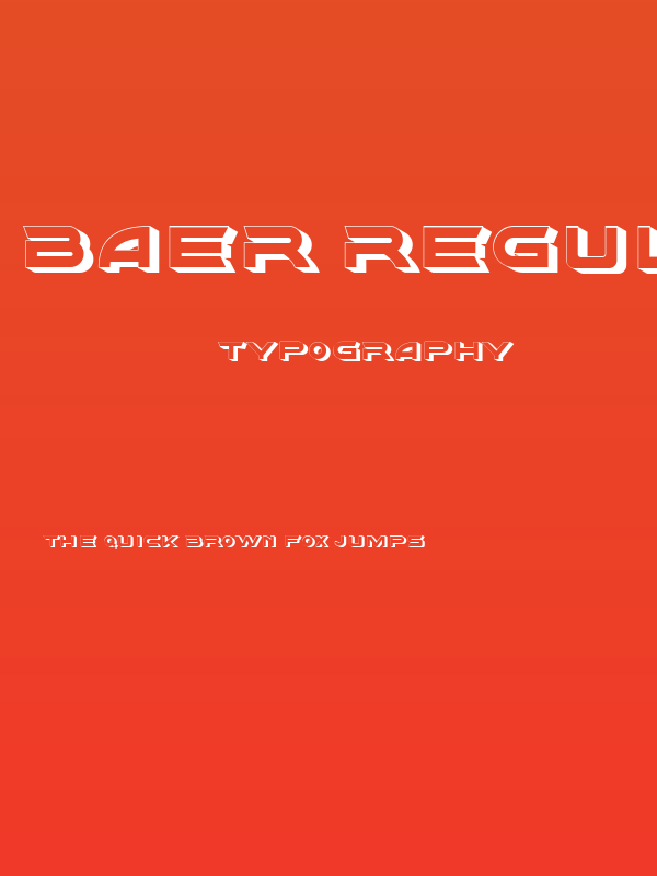 Baer Regular Poster