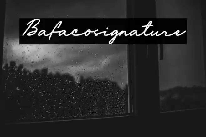 Bafaco_signature Font examples