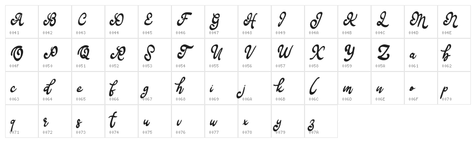 Bafera FREE Character Map