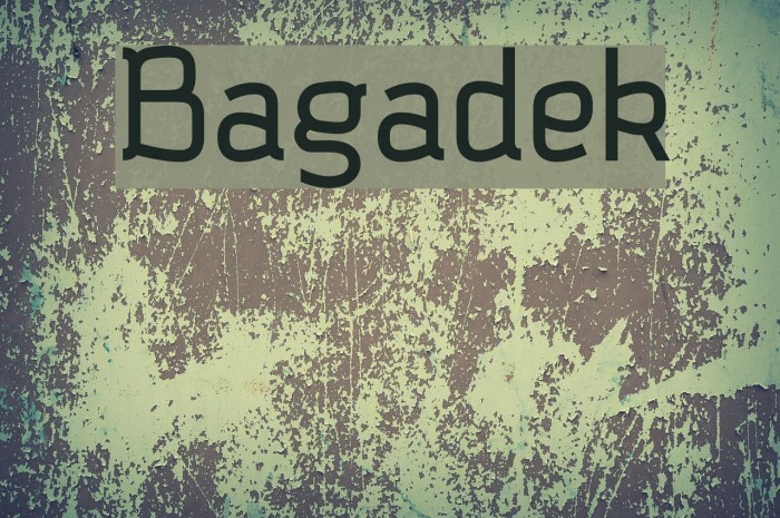 Bagadek Font examples
