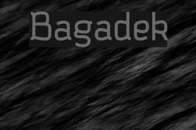 Bagadek Font examples