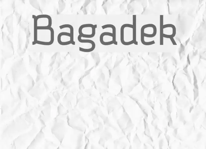 Bagadek Font examples