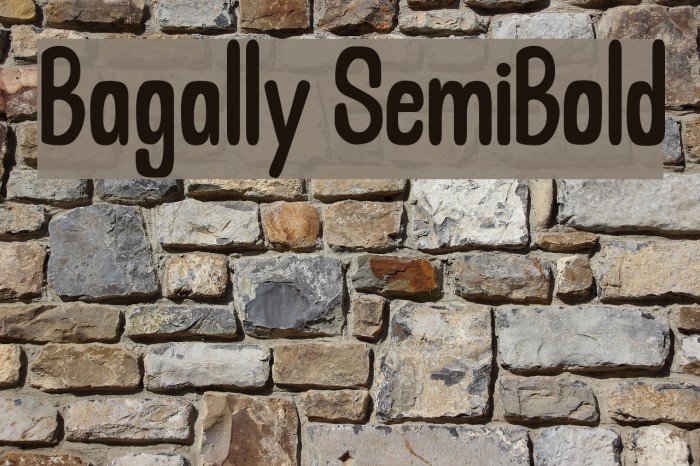 Bagally SemiBold Example 1