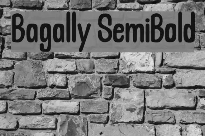 Bagally SemiBold Font examples