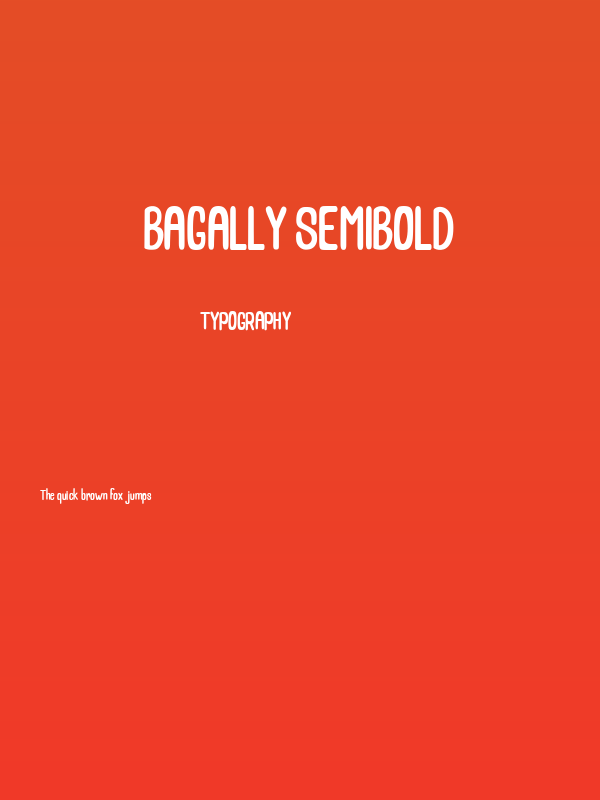 Bagally SemiBold Poster