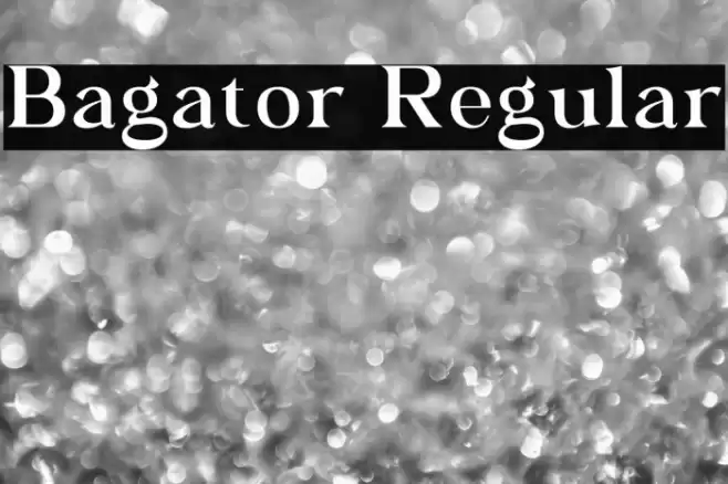 Bagator Regular Font examples