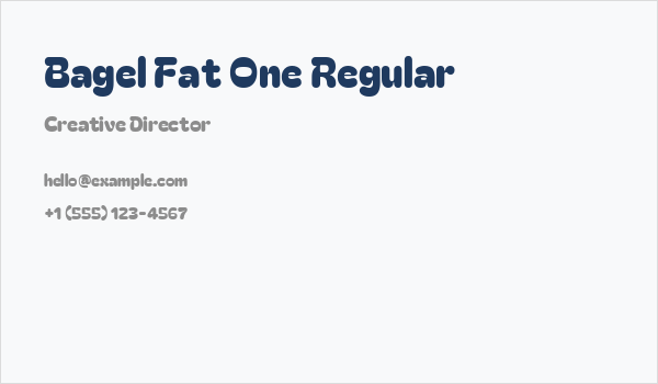 Bagel Fat One Regular Business Card
