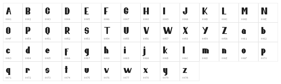 Bagela FREE Character Map