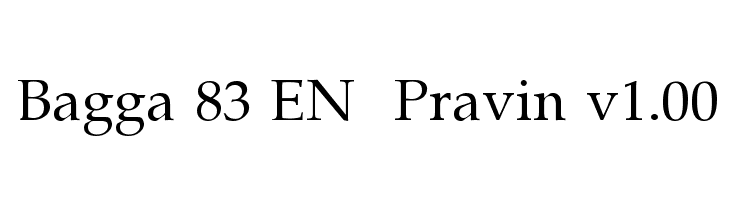 Bagga 83 EN Pravin v1.00 Font