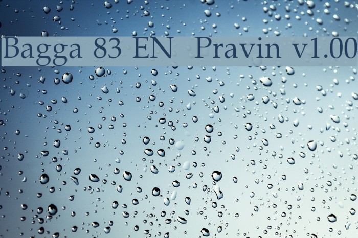 Bagga 83 EN Pravin v1.00 Font examples