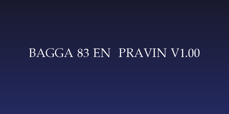 Bagga 83 EN  Pravin v1.00 Social Header