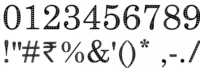 Bagga 84 EN  Pravin-Eco v1.00 Font OTHER CHARS