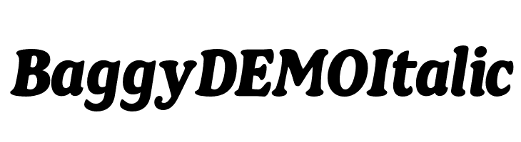 Baggy DEMO Italic  नि: शुल्क फ़ॉन्ट्स डाउनलोड