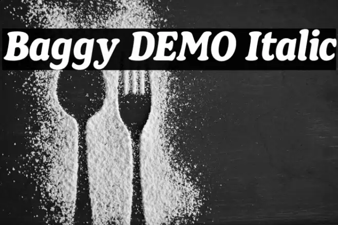 Baggy DEMO Italic Font examples