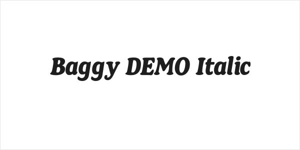 Baggy DEMO Italic Logo