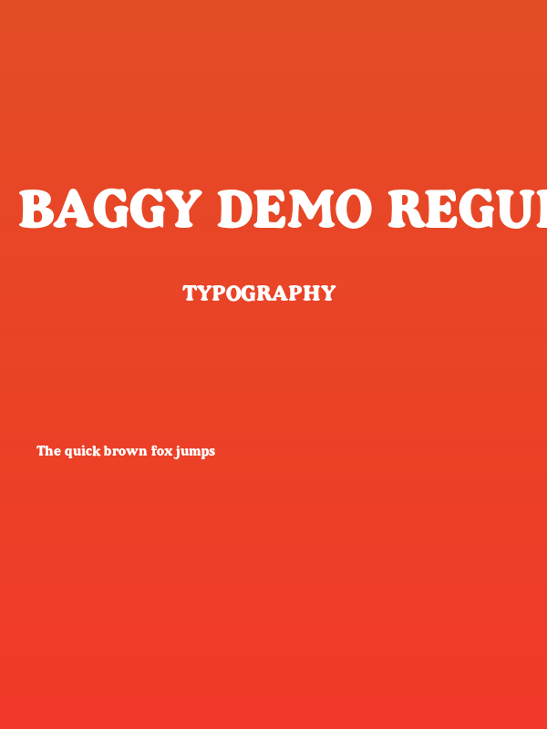 Baggy DEMO Regular Poster