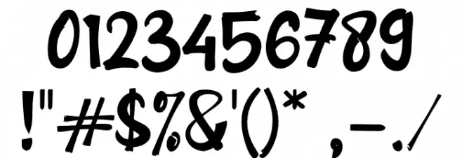 Bagian Font OTHER CHARS