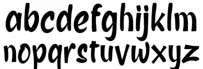 Bagian Schriftart Kleinbuchstaben