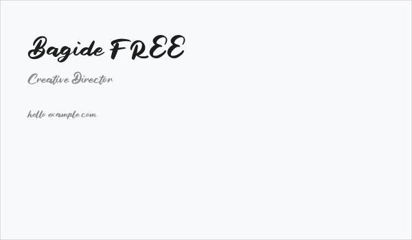Bagide FREE Business Card