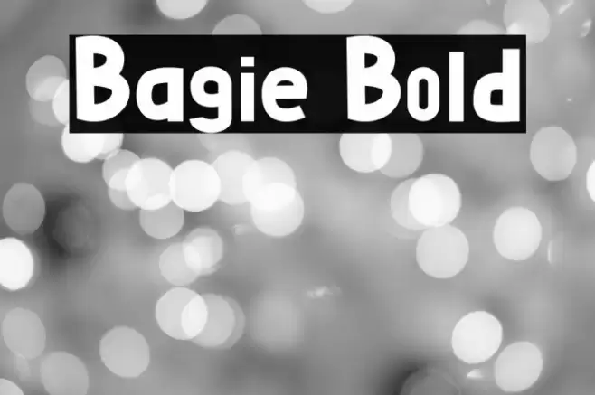 Bagie Bold Font examples
