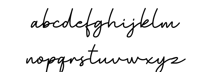 Baginda Script Font LOWERCASE