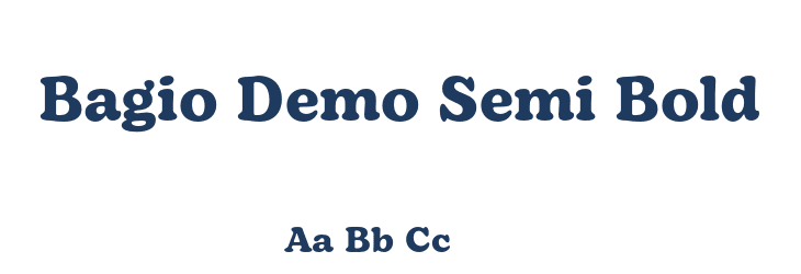 Bagio Demo Semi Bold Font Preview