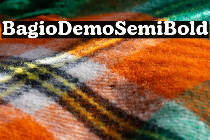 Bagio Demo Semi Bold Example 2
