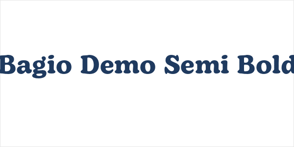 Bagio Demo Semi Bold Logo
